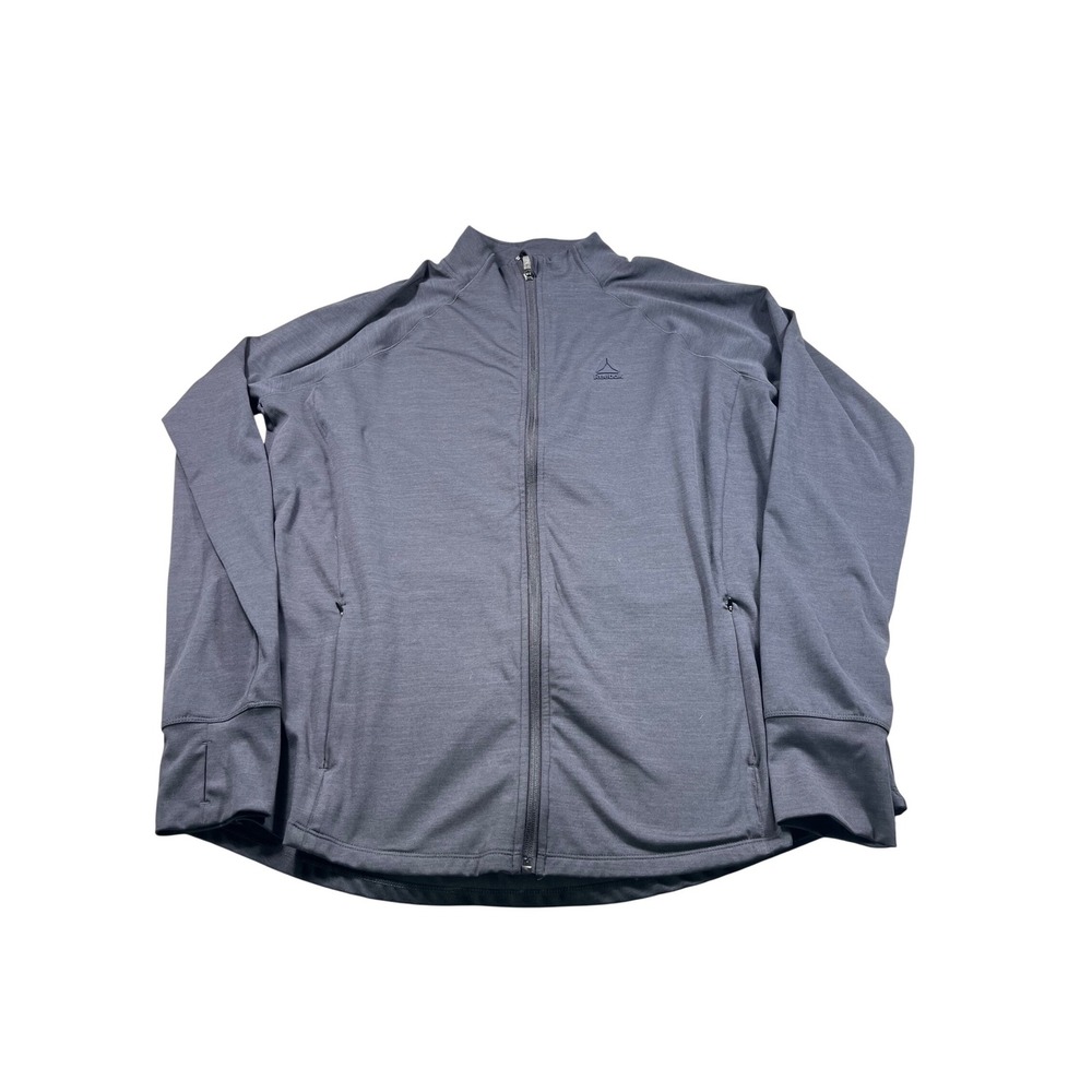 Reebok Men's Full Zip Athletic Jacket XXXL Black Gray Performance Track Jacket